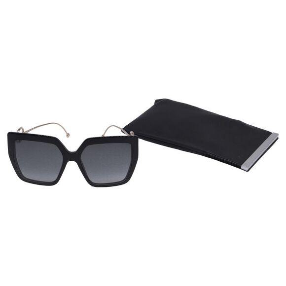 Fendi FF 0410/S Square-Framed Sunglasses in Black Acetate